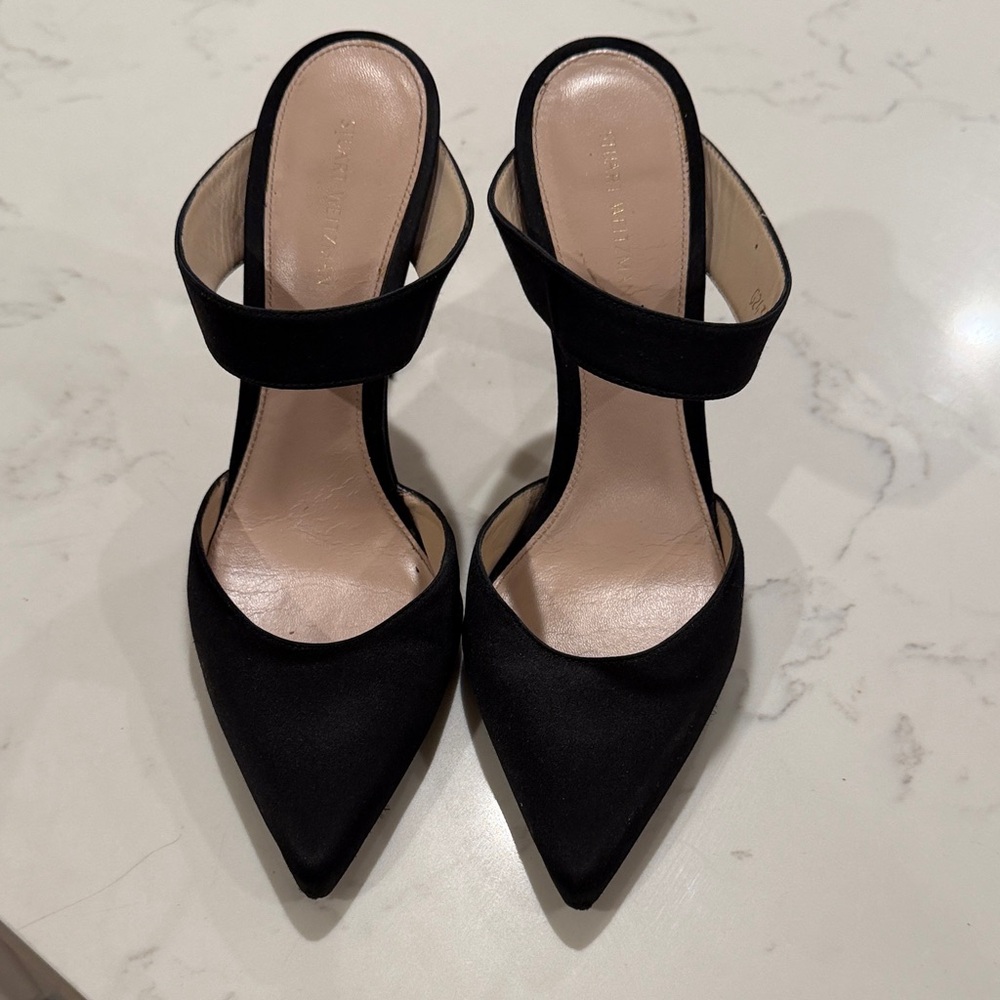 Stuart Weitzman Black Pointed Heels